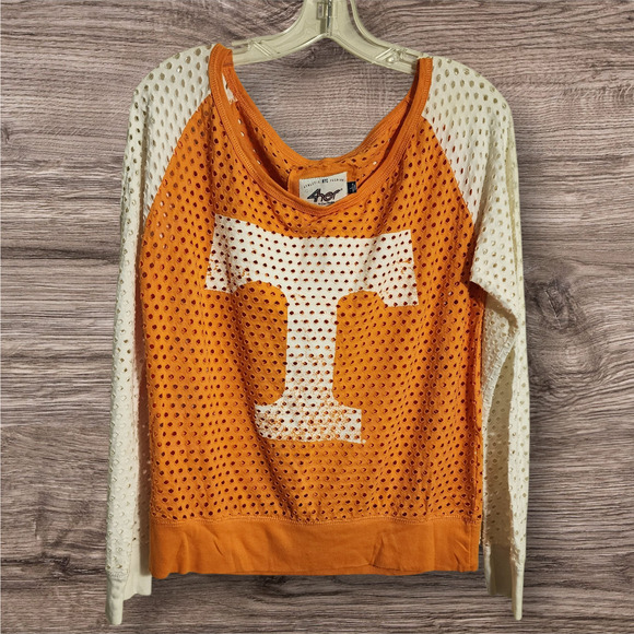 4her by Carl Banks Tennessee Volunteers big mesh long sleeve shirt woman's sz L - Picture 1 of 9